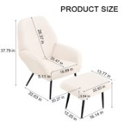 Upholstered Armchair with Ottoman – A Blend of Comfort & Modern Elegance