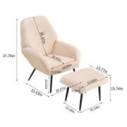 Upholstered Armchair with Ottoman – A Blend of Comfort & Modern Elegance