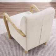 Solid Wood Chair & Ottoman Set