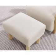 Solid Wood Chair & Ottoman Set