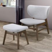 Upholstered Chair with Ottoman – Stylish & Comfortable