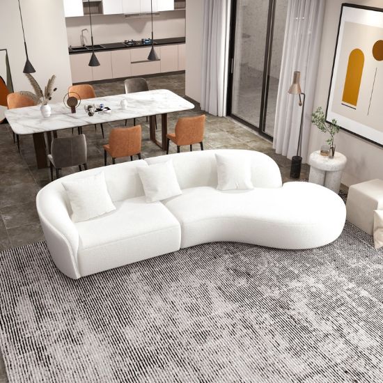Luxury Modern Boucle Fabric Curvy