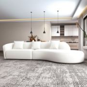 Luxury Modern Boucle Fabric Curvy