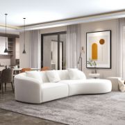 Luxury Modern Boucle Fabric Curvy