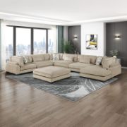 Modern Microfiber Modular Sectional Sofa with Chaise
