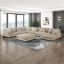 Modern Microfiber Modular Sectional Sofa with Chaise