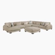 Modern Microfiber Modular Sectional Sofa with Chaise