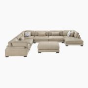 Modern Microfiber Modular Sectional Sofa with Chaise