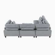 4-Piece Customizable Sofa with Reversible Cushions & Matching Pillows