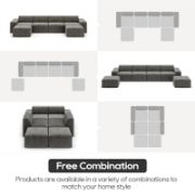 4-Piece L-Shaped Upholstered Sofa 3 Seats with an Ottomans