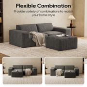 4-Piece L-Shaped Upholstered Sofa 3 Seats with an Ottomans