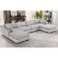 6-Piece Minimalist Modern Soft-Upholstered Sectional With Two Ottomans