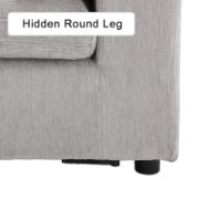 6-Piece Minimalist Modern Soft-Upholstered Sectional With Two Ottomans
