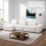 Microfiber Chaise Revisable Sofa Sectional