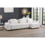 Microfiber Chaise Revisable Sofa Sectional