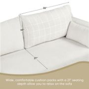 Reception Loveseat,Minimalist 2-3 Seat Couch Easy to Install