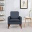Modern Blue Faux Leather Upholstered Armchair