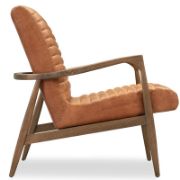 Full-Grain Genuine Italian Leather Armchair