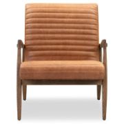 Full-Grain Genuine Italian Leather Armchair