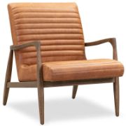 Full-Grain Genuine Italian Leather Armchair