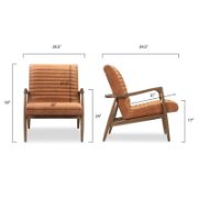 Full-Grain Genuine Italian Leather Armchair