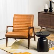 Full-Grain Genuine Italian Leather Armchair