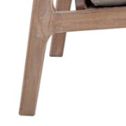 Linen Upholstered ArmChair with Wooden Legs (Set of 2)