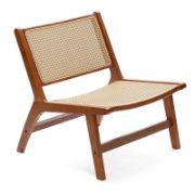 Solid Wood and Rattan Accent Chair (Set of 2)