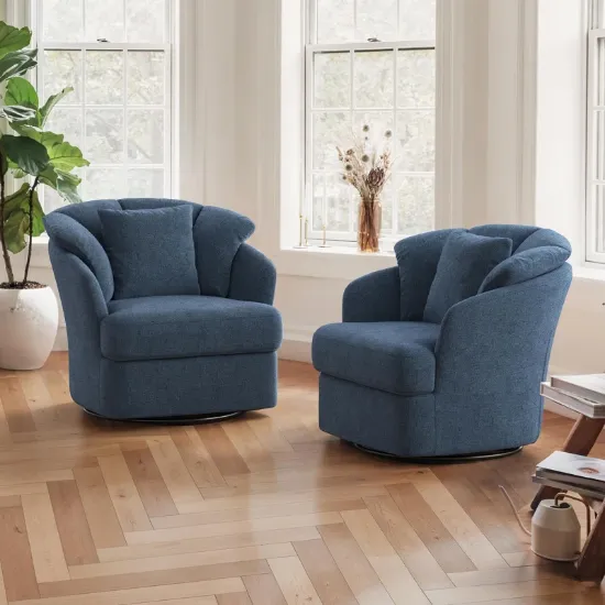 Metal Ring Chairs Mid Century Modern (Set of 2)
