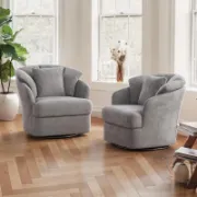 Metal Ring Chairs Mid Century Modern (Set of 2)