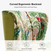 Velvet Printed Chair With Tufted Back