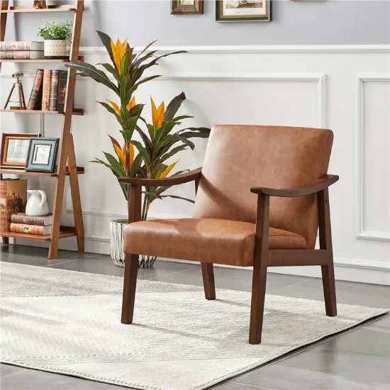 Faux Leather Armchair
