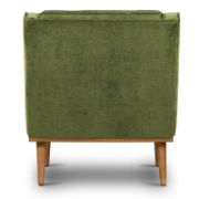 Distressed Velvet Fabric Lounge Chair
