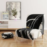 Gold Metallic Circle - Modern Upholstered Chair