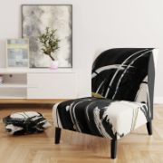 Gold Metallic Circle - Modern Upholstered Chair