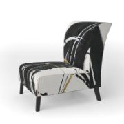 Gold Metallic Circle - Modern Upholstered Chair