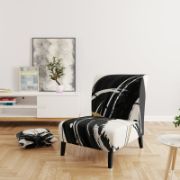 Gold Metallic Circle - Modern Upholstered Chair