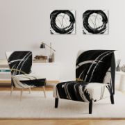 Gold Metallic Circle - Modern Upholstered Chair