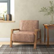 Low-Back Leather Upholstered Chair