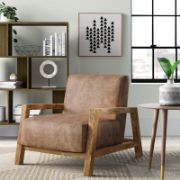 Low-Back Leather Upholstered Chair