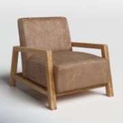 Low-Back Leather Upholstered Chair