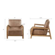 Low-Back Leather Upholstered Chair