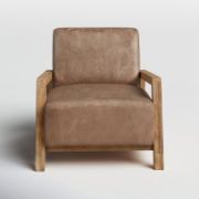 Low-Back Leather Upholstered Chair