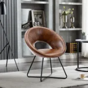 Leather side chair