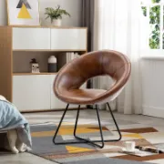 Leather side chair