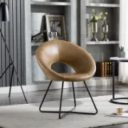 Leather side chair