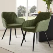 Dining Chairs With Arm (Set of 2)