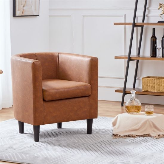 Faux Leather Armchair