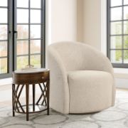 Upholstered Swivel Barrel Chair