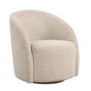 Upholstered Swivel Barrel Chair